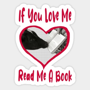 If You Love Me Read Me a Book Sticker